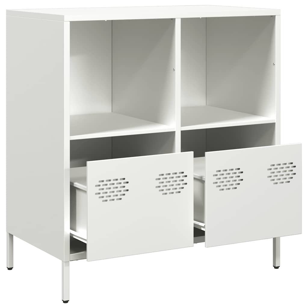 vidaXL Szafka, biała, 68x39x73,5 cm, stal walcowana na zimno