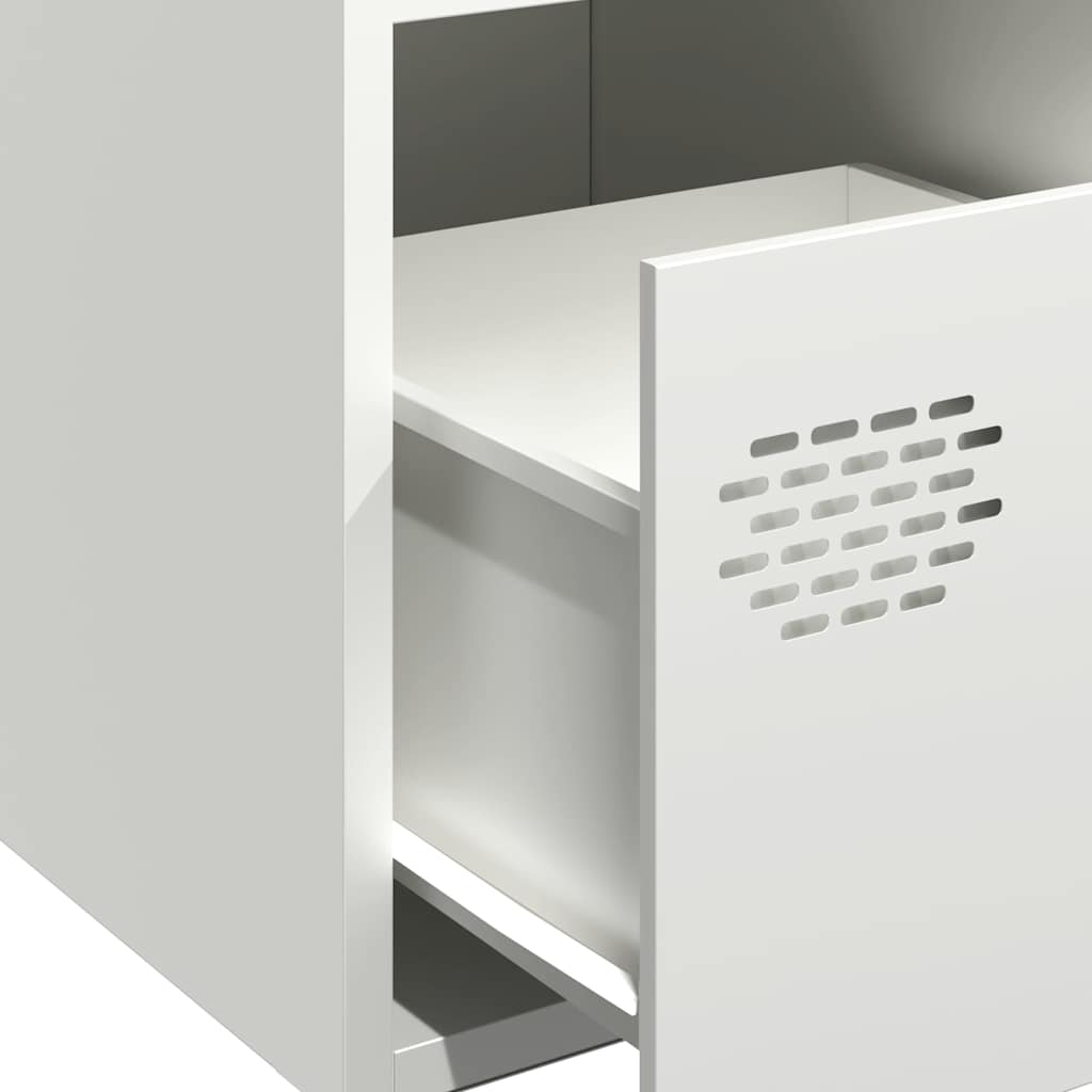 vidaXL Szafka, biała, 68x39x73,5 cm, stal walcowana na zimno