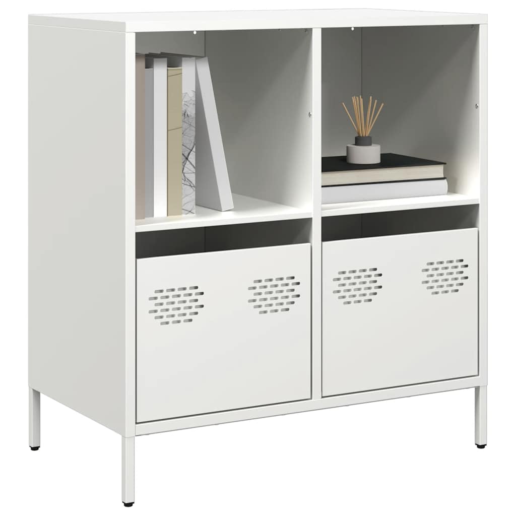 vidaXL Szafka, biała, 68x39x73,5 cm, stal walcowana na zimno