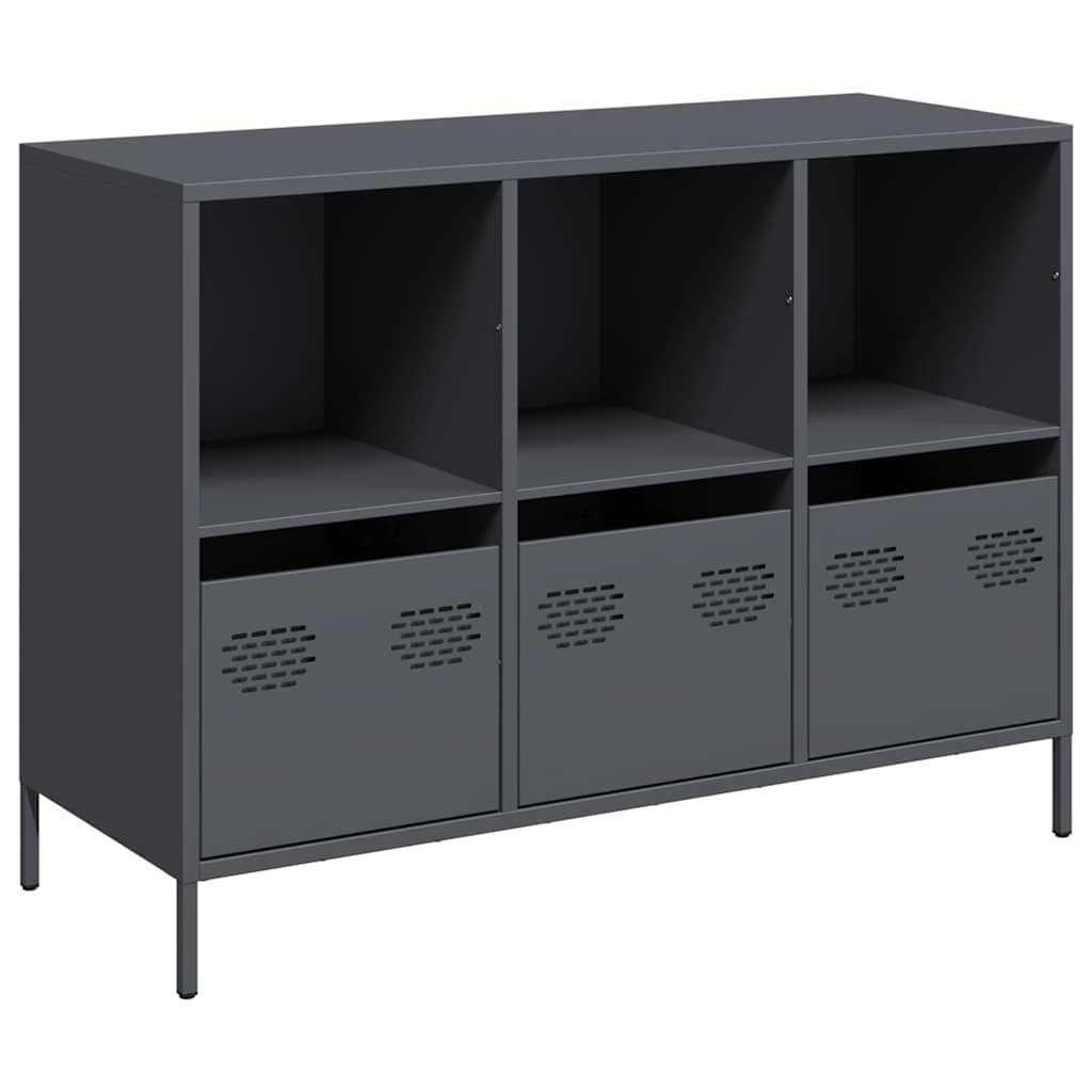 vidaXL Szafka, antracytowa, 101,5x39x73,5 cm, stal walcowana na zimno