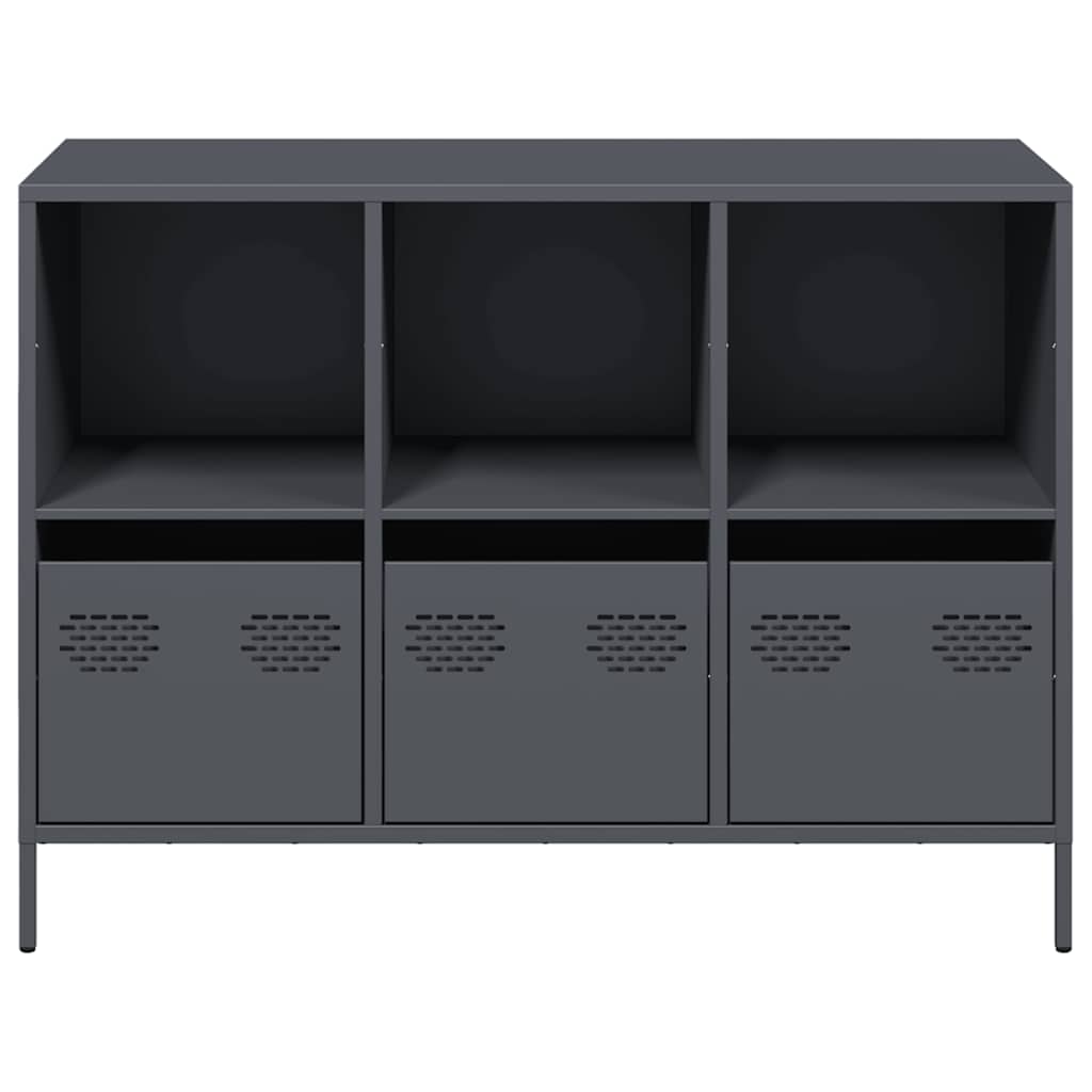 vidaXL Szafka, antracytowa, 101,5x39x73,5 cm, stal walcowana na zimno