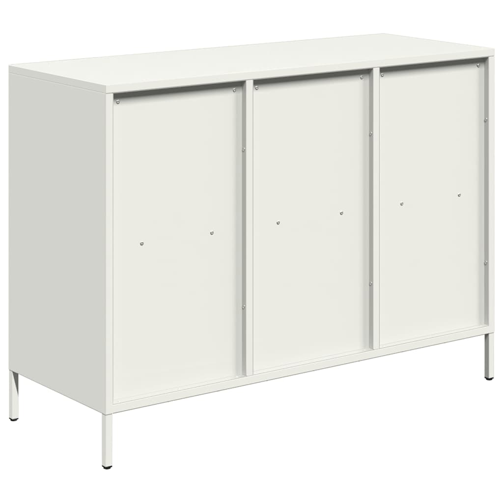 vidaXL Szafka, biała, 101,5x39x73,5 cm, stal walcowana na zimno