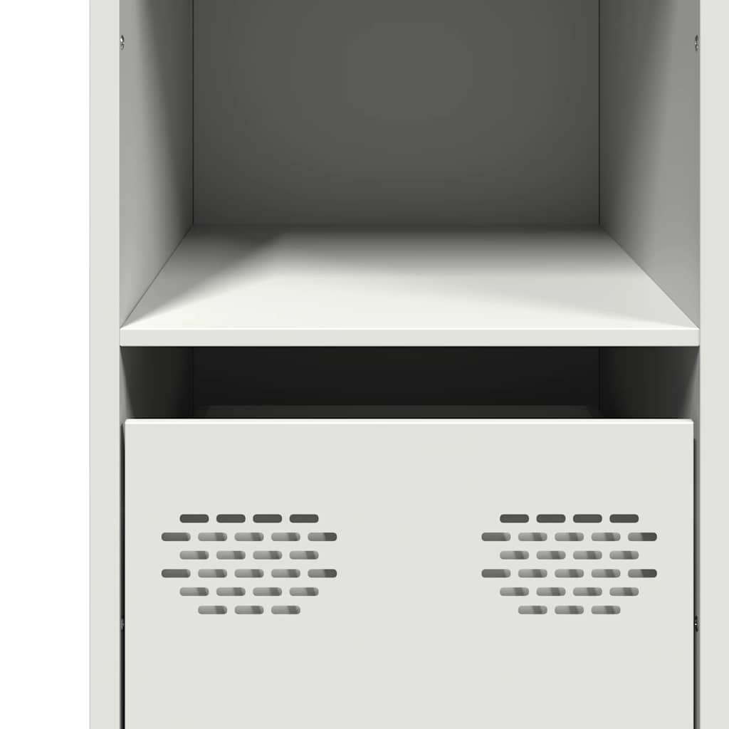 vidaXL Szafka, biała, 101,5x39x73,5 cm, stal walcowana na zimno