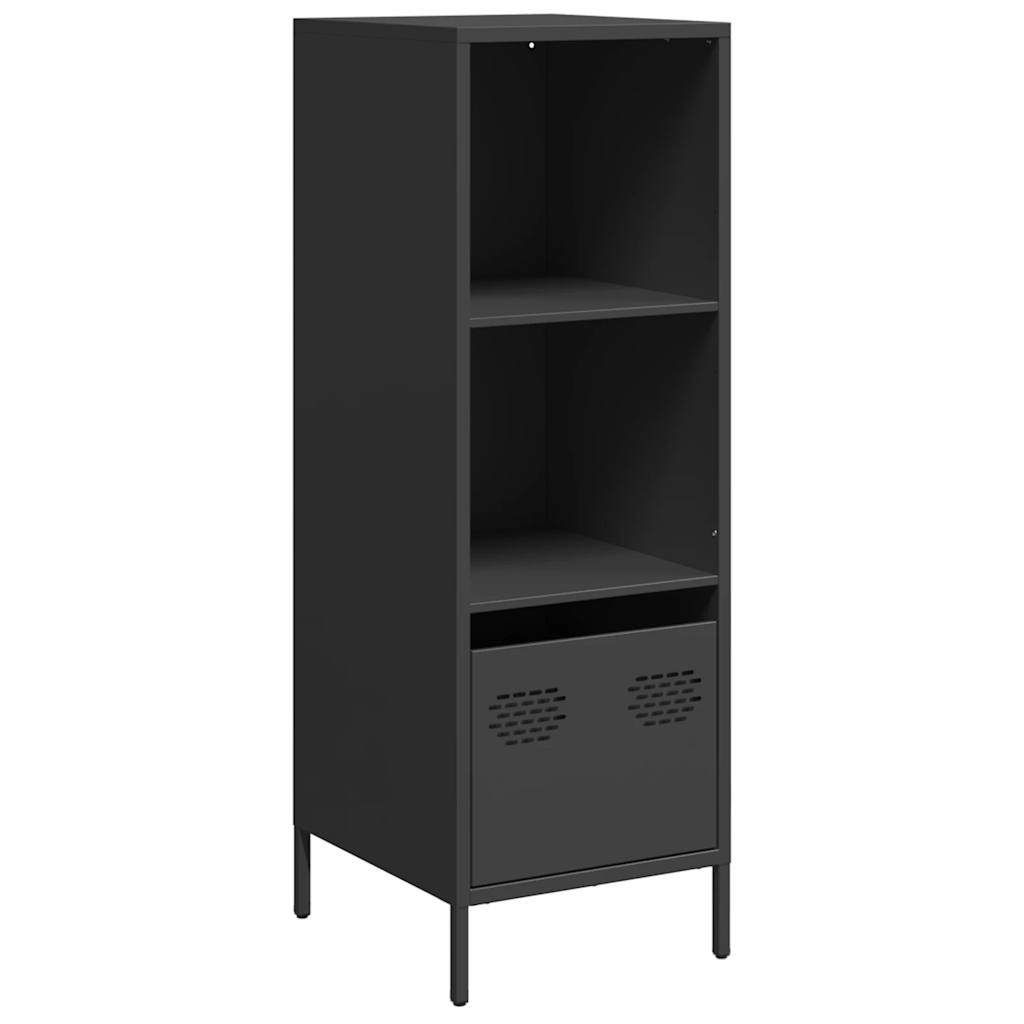 vidaXL Szafka, czarna, 35x39x103,5 cm, stal