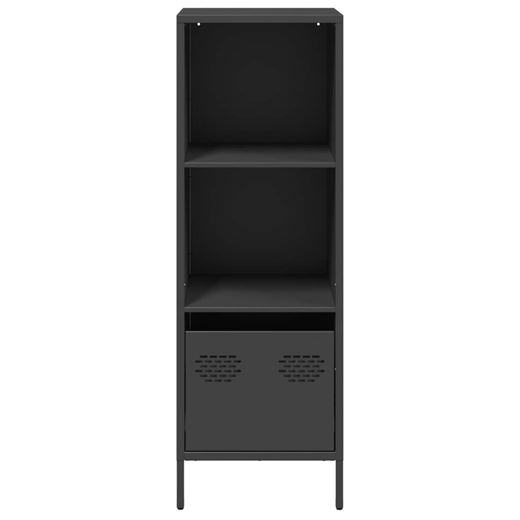 vidaXL Szafka, czarna, 35x39x103,5 cm, stal