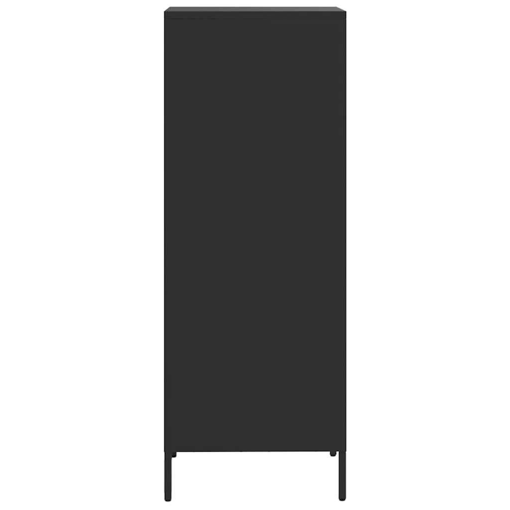 vidaXL Szafka, czarna, 35x39x103,5 cm, stal