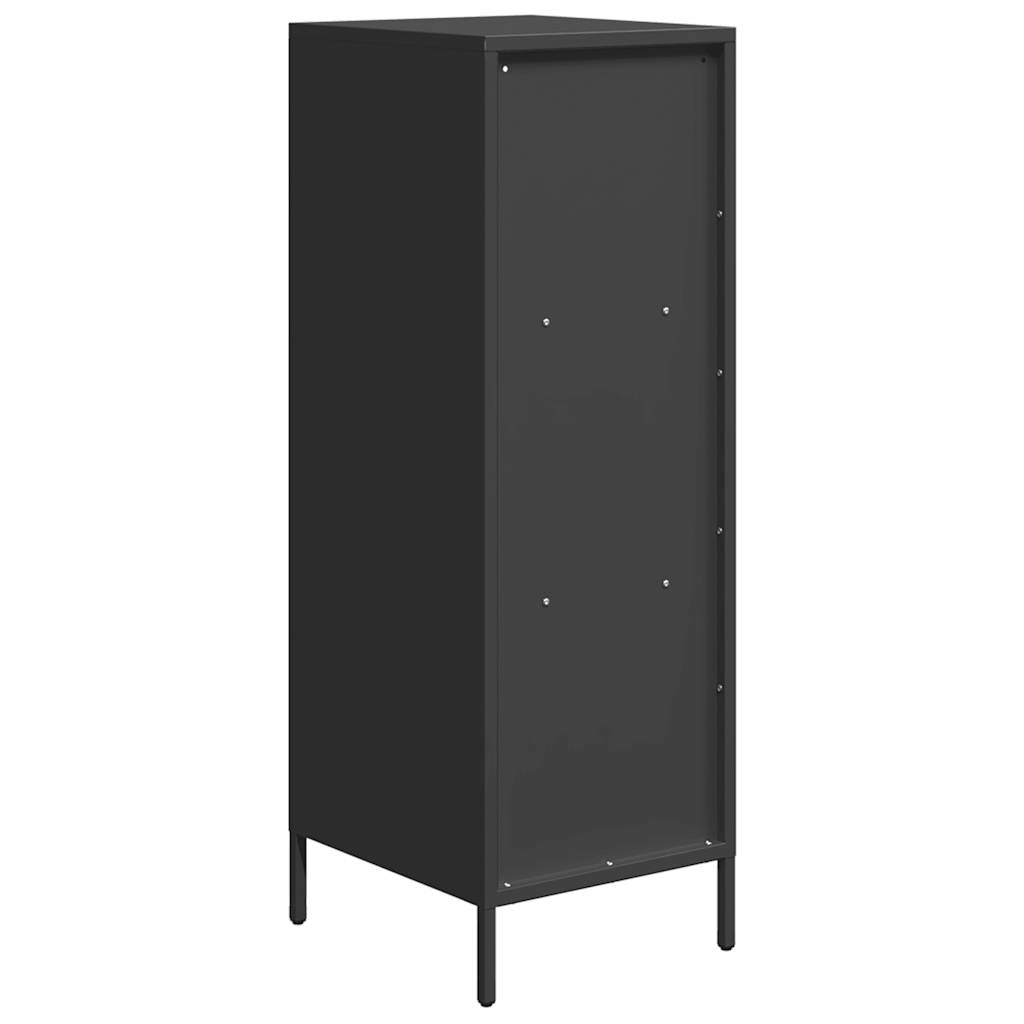 vidaXL Szafka, czarna, 35x39x103,5 cm, stal