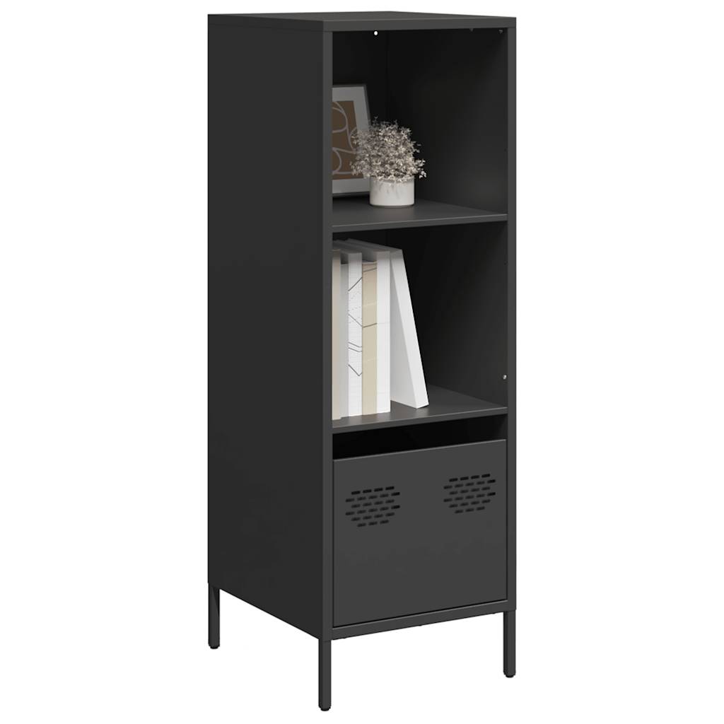 vidaXL Szafka, czarna, 35x39x103,5 cm, stal