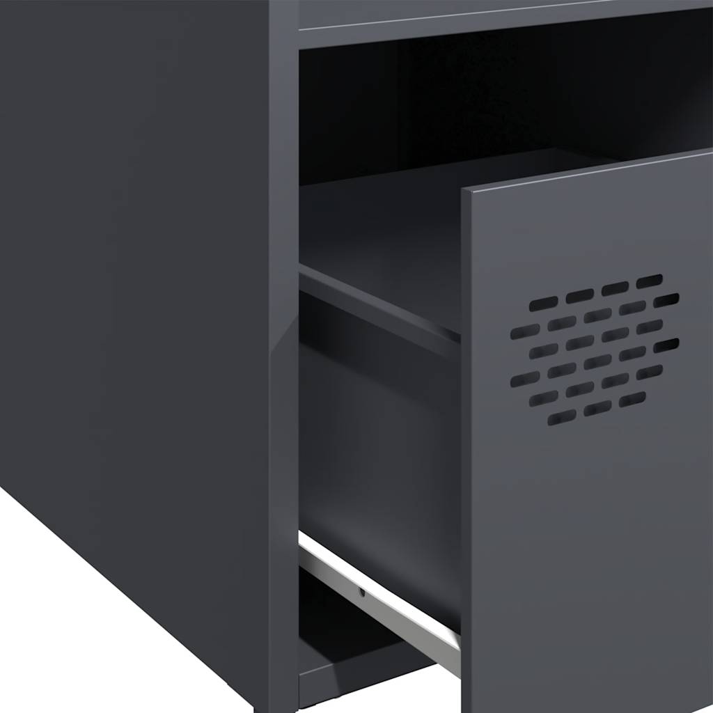 vidaXL Szafka, antracytowa, 35x39x103,5 cm, stal