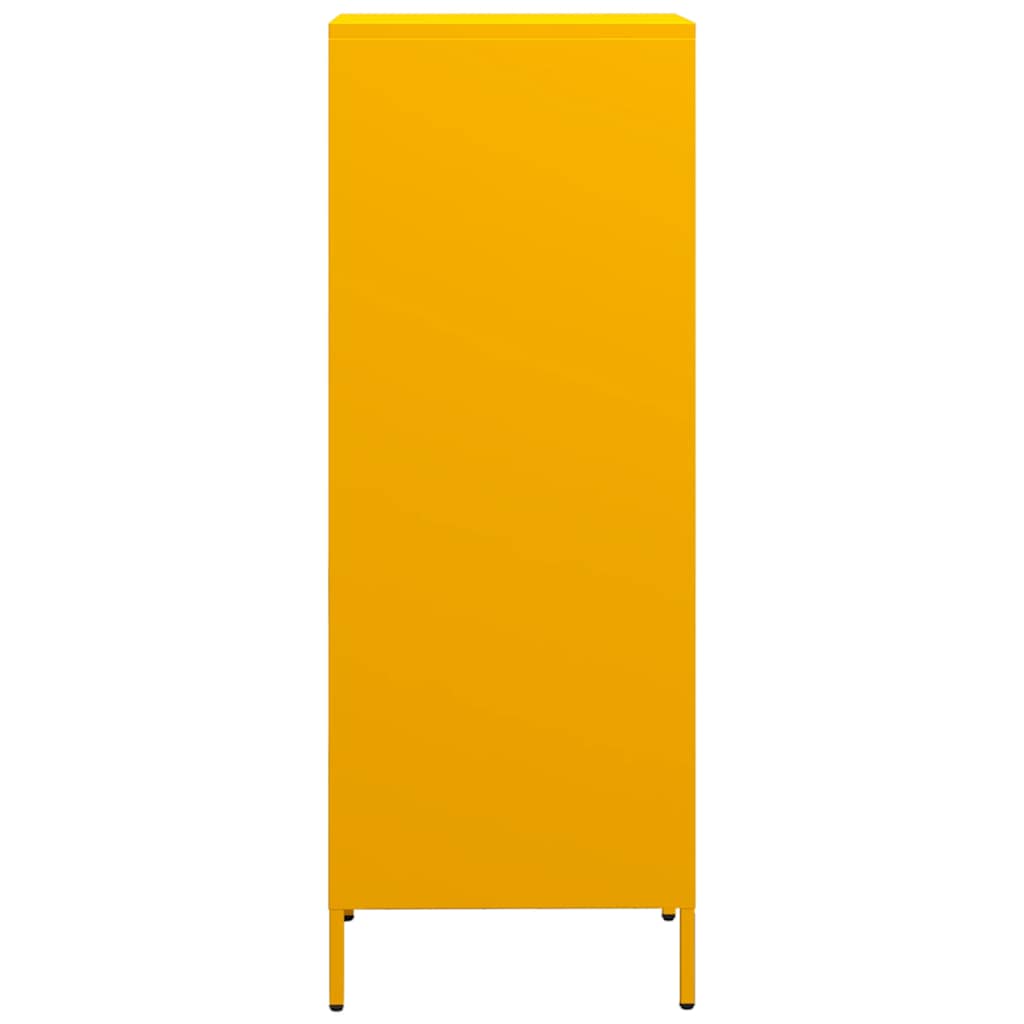 vidaXL Szafka, musztardowa, 35x39x103,5 cm, stal