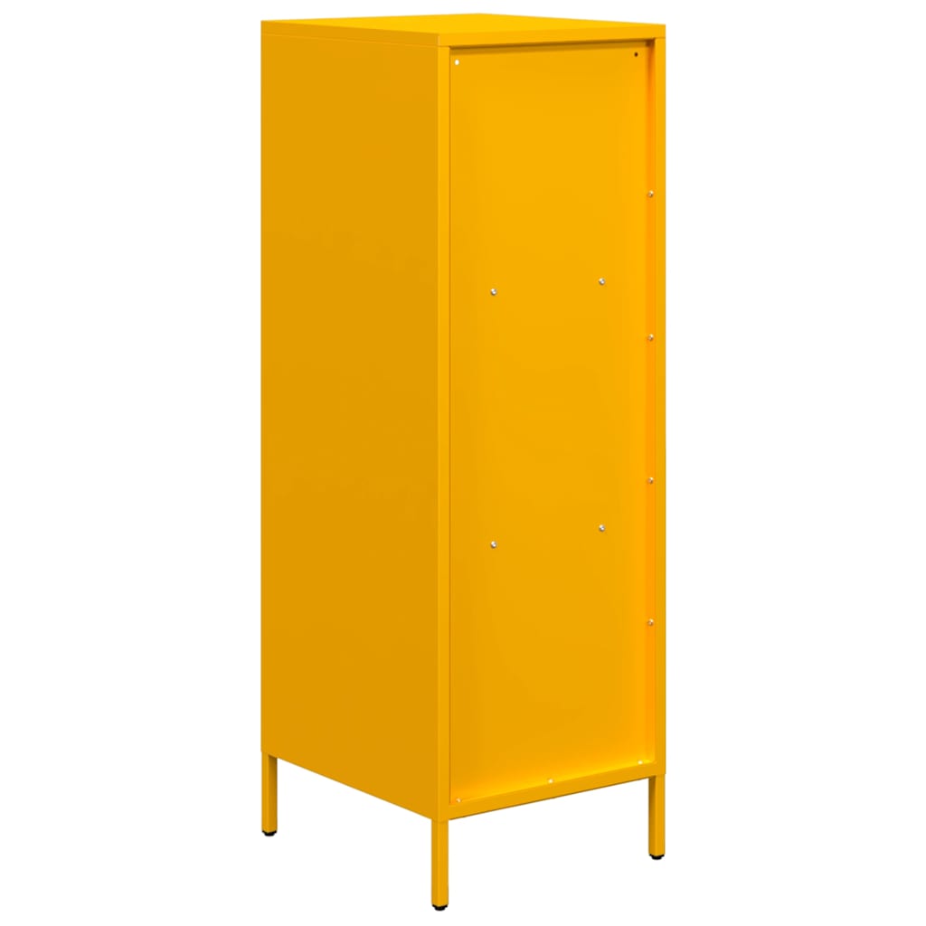 vidaXL Szafka, musztardowa, 35x39x103,5 cm, stal