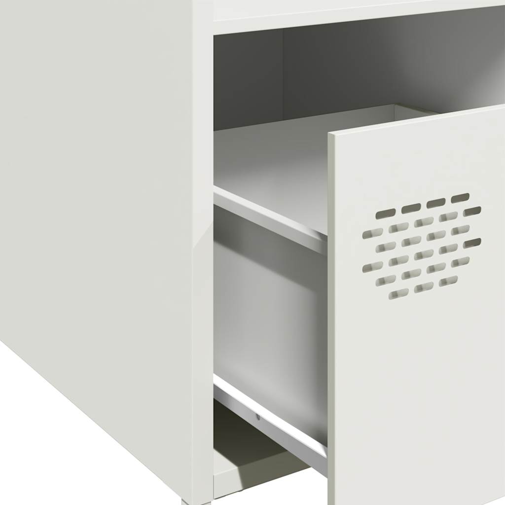 vidaXL Szafka, biała, 35x39x103,5 cm, stal