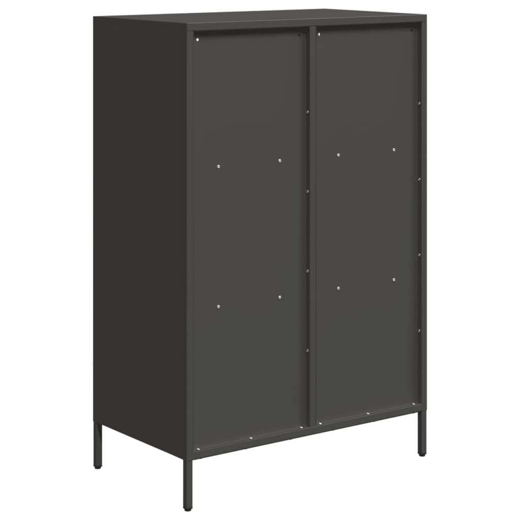 vidaXL Szafka, czarna, 68x39x103,5 cm, stal