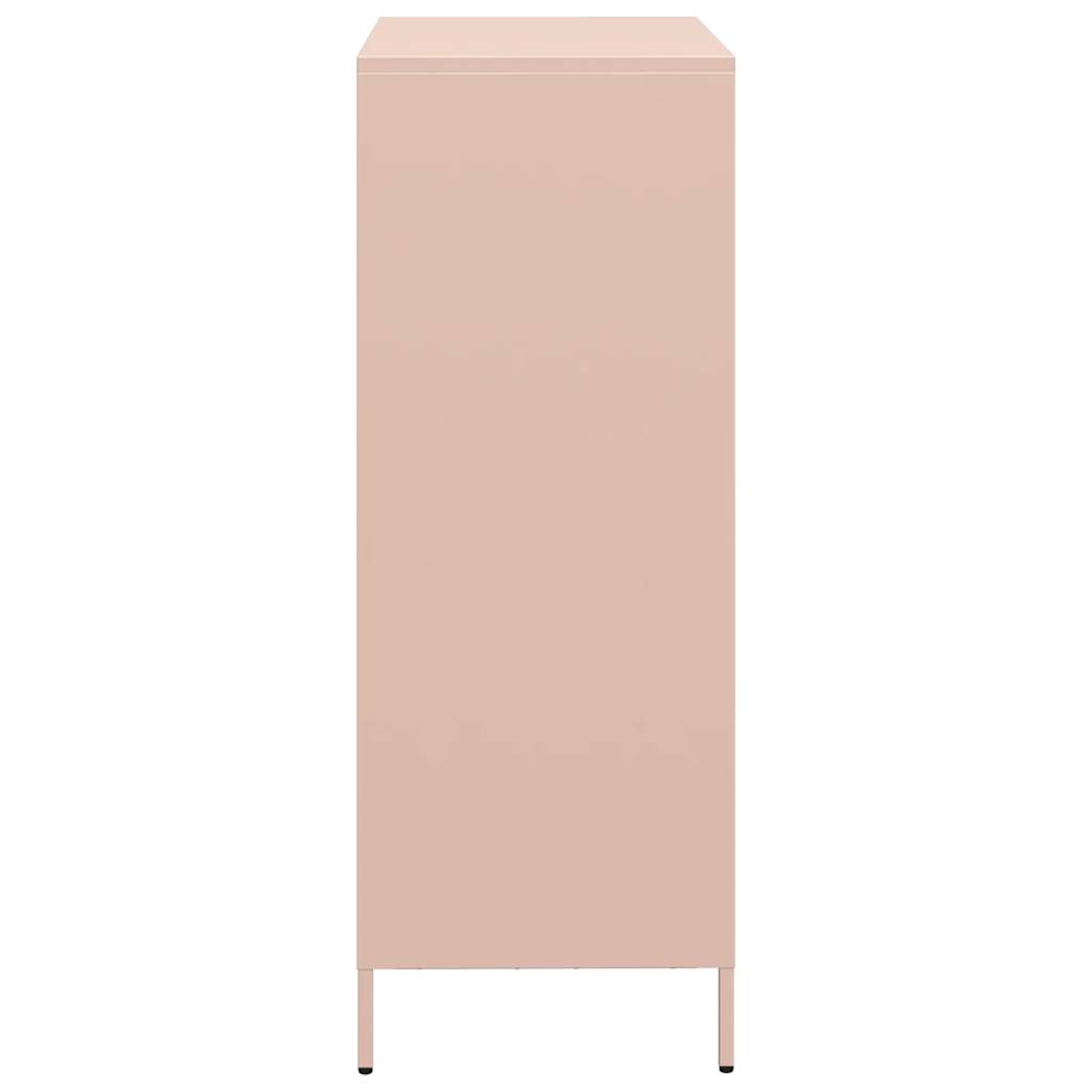 vidaXL Szafka, różowa, 68x39x103,5 cm, stal