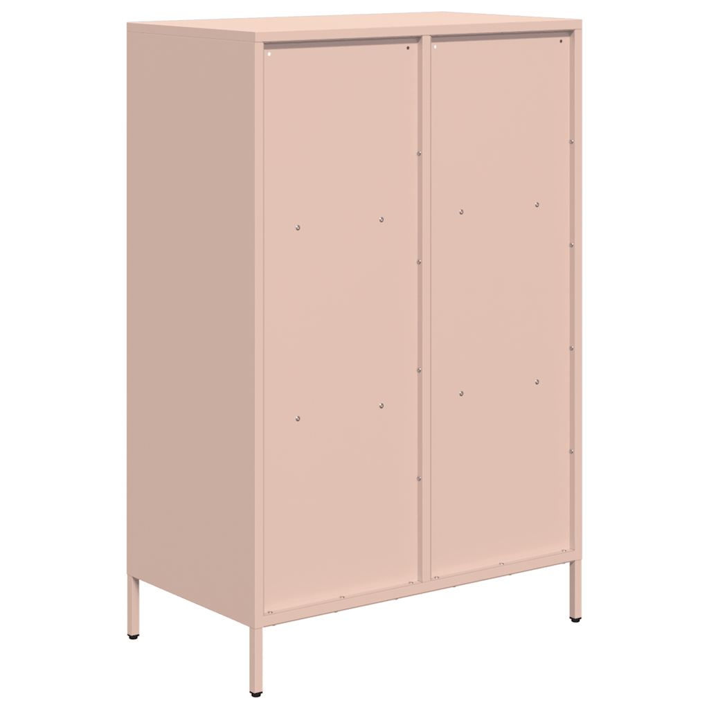 vidaXL Szafka, różowa, 68x39x103,5 cm, stal