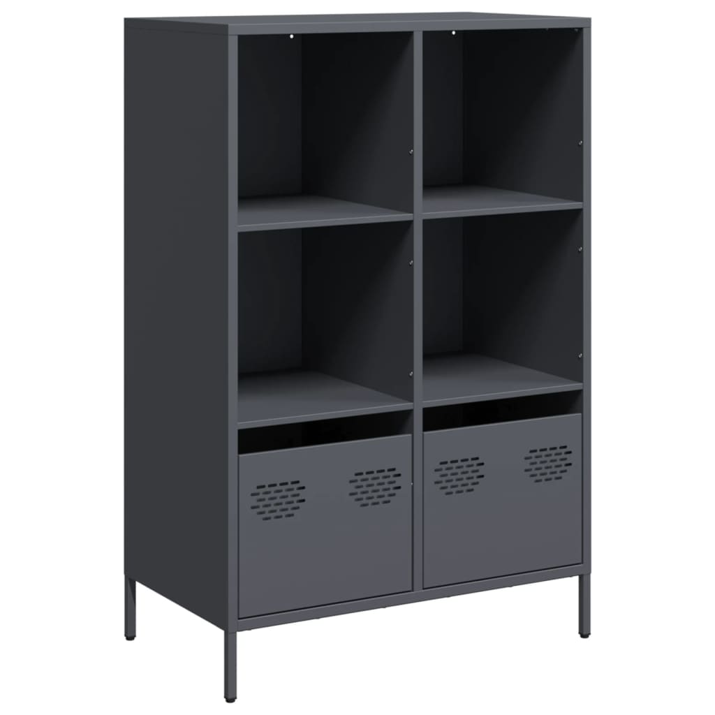 vidaXL Szafka, antracytowa, 68x39x103,5 cm, stal