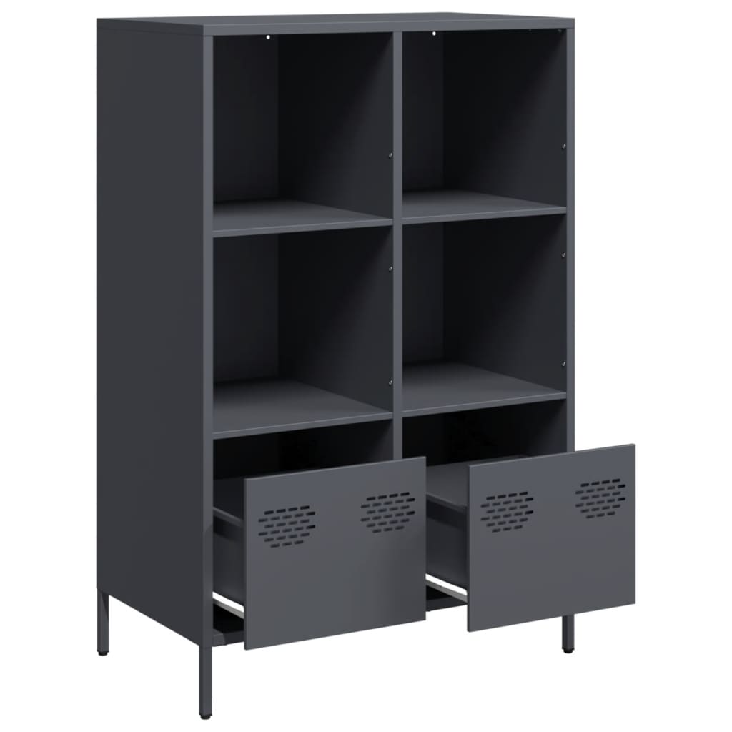vidaXL Szafka, antracytowa, 68x39x103,5 cm, stal