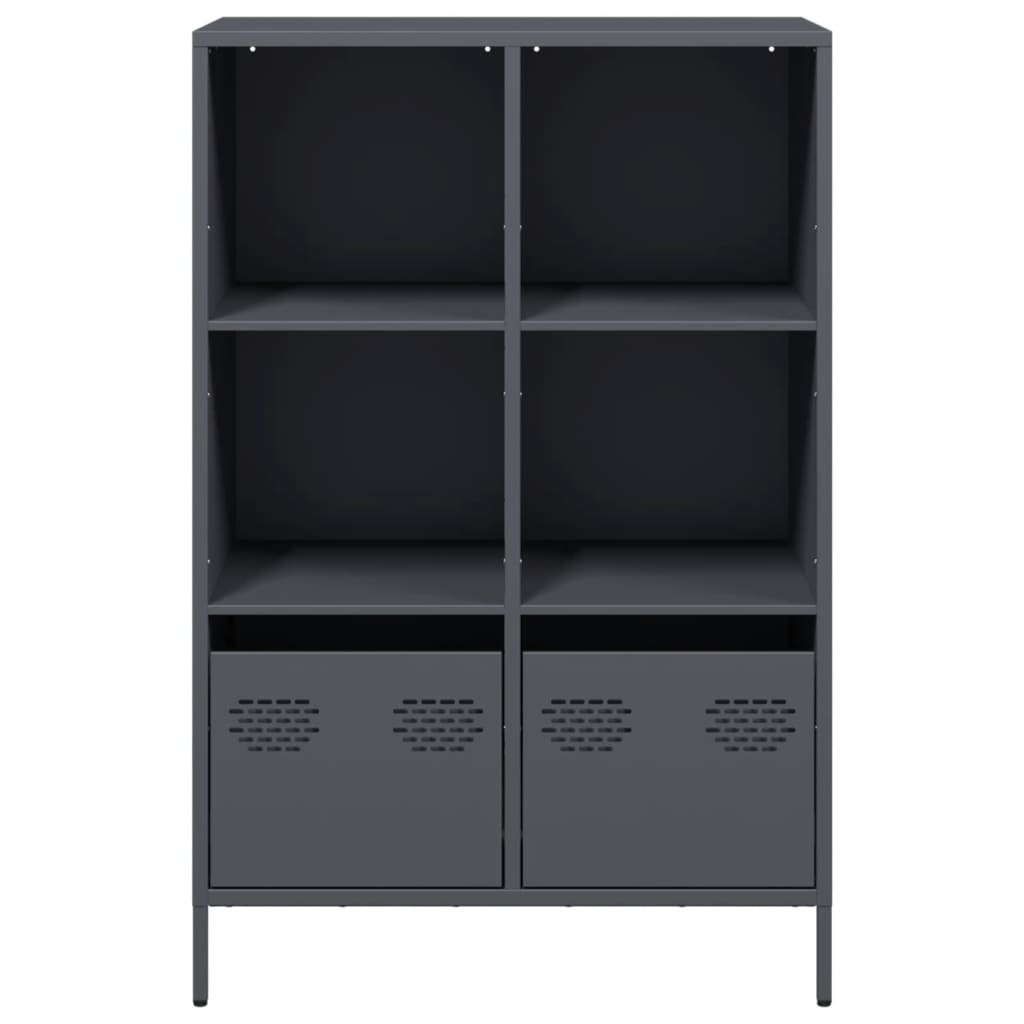 vidaXL Szafka, antracytowa, 68x39x103,5 cm, stal