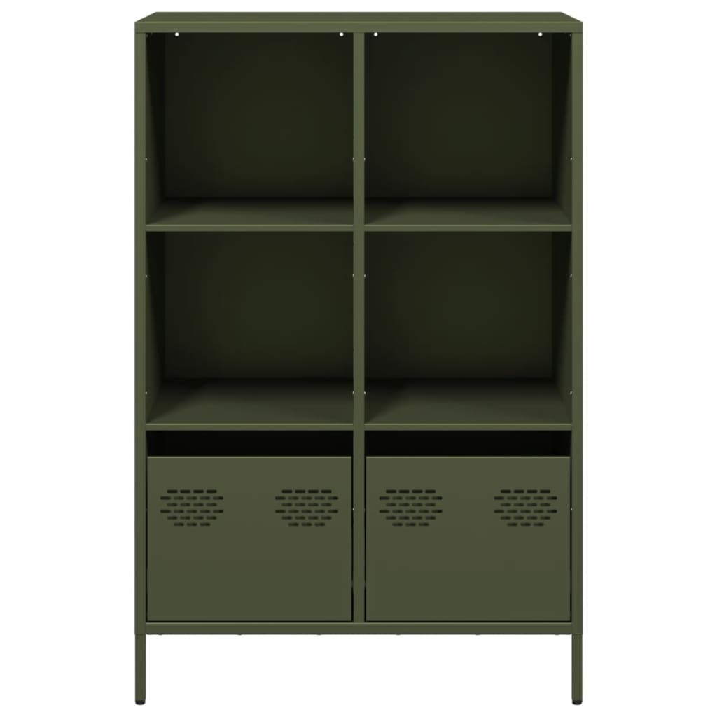 vidaXL Szafka, oliwkowa, 68x39x103,5 cm, stal