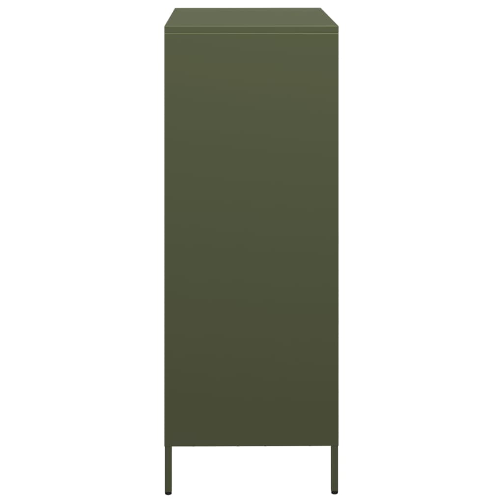 vidaXL Szafka, oliwkowa, 68x39x103,5 cm, stal