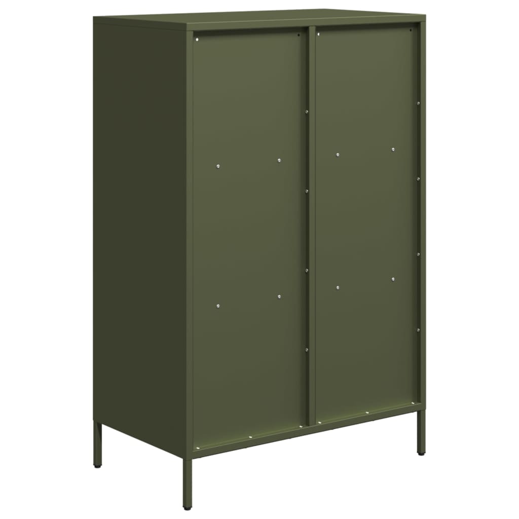 vidaXL Szafka, oliwkowa, 68x39x103,5 cm, stal