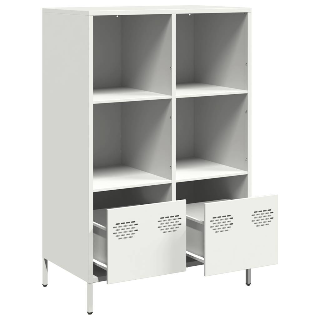 vidaXL Szafka, biała, 68x39x103,5 cm, stal