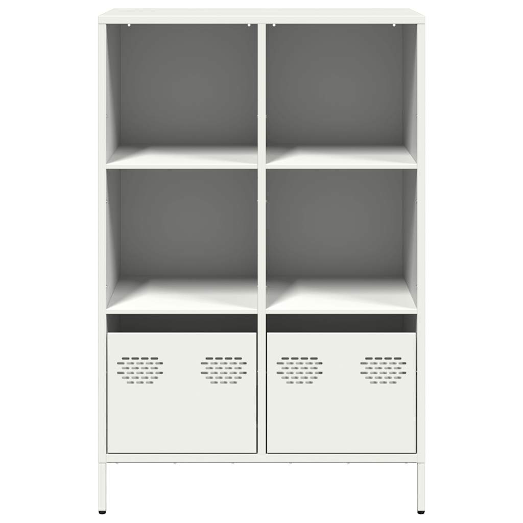 vidaXL Szafka, biała, 68x39x103,5 cm, stal
