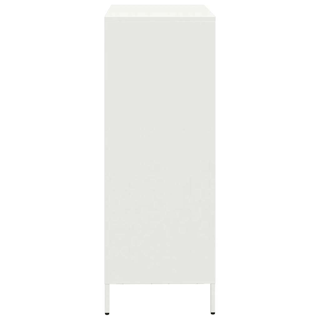 vidaXL Szafka, biała, 68x39x103,5 cm, stal