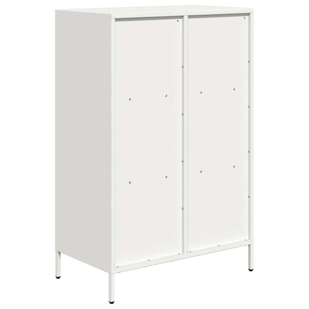 vidaXL Szafka, biała, 68x39x103,5 cm, stal