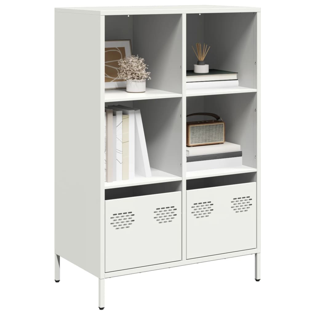 vidaXL Szafka, biała, 68x39x103,5 cm, stal