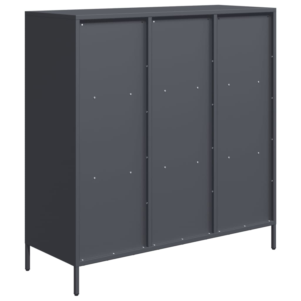 vidaXL Szafka, antracytowa, 101,5x39x103,5 cm, stal