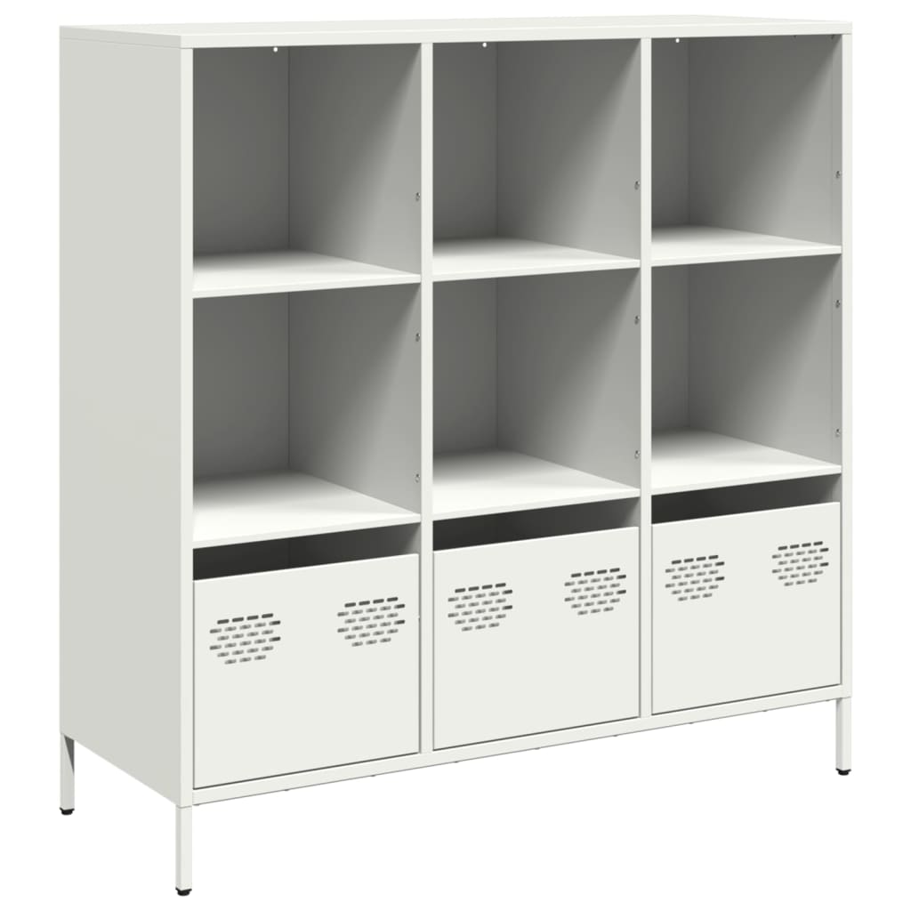 vidaXL Szafka, biała, 101,5x39x103,5 cm, stal
