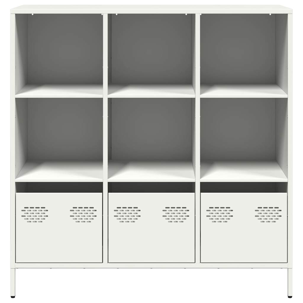 vidaXL Szafka, biała, 101,5x39x103,5 cm, stal