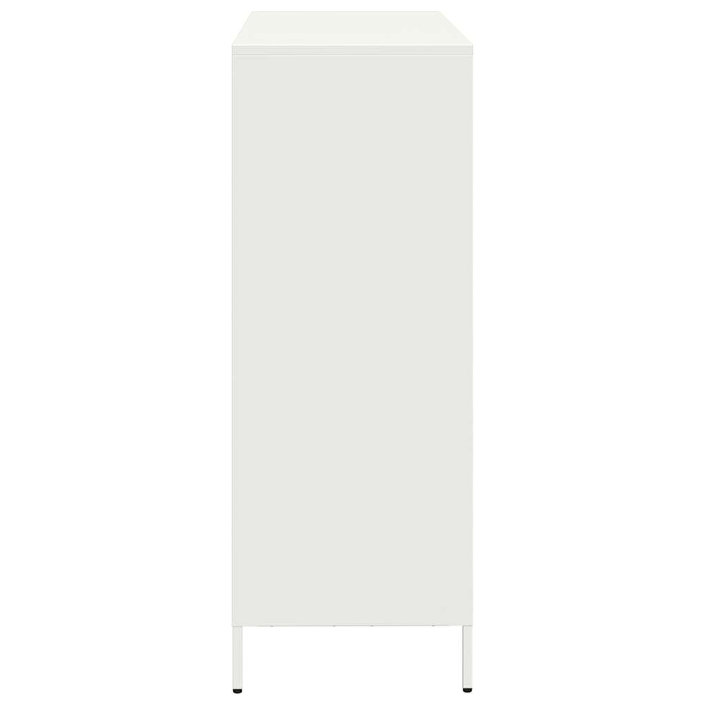 vidaXL Szafka, biała, 101,5x39x103,5 cm, stal