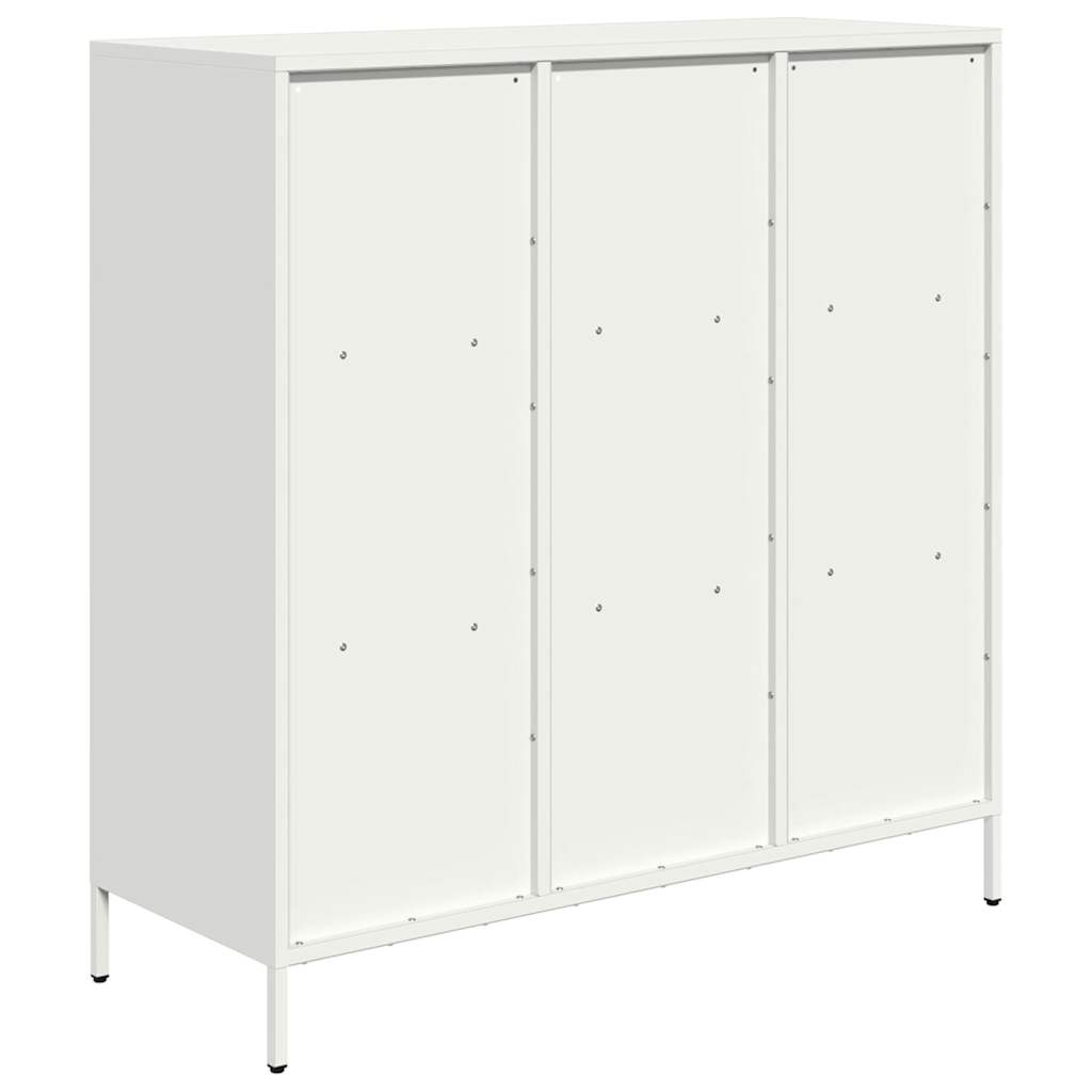 vidaXL Szafka, biała, 101,5x39x103,5 cm, stal