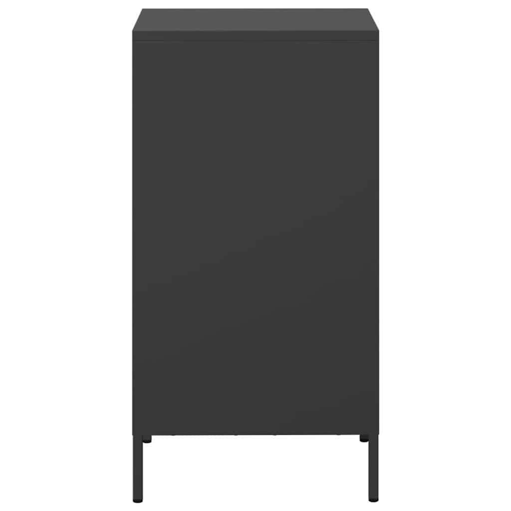 vidaXL Szafka, czarna, 35x39x73,5 cm, stal walcowana na zimno