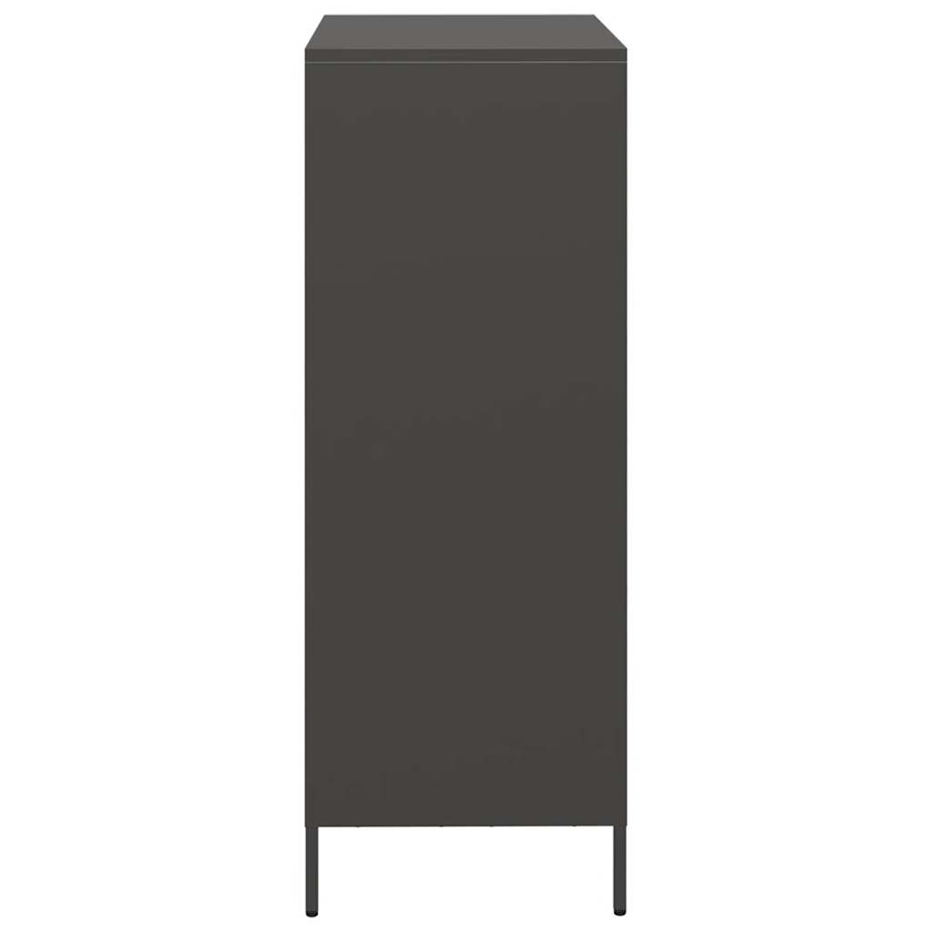 vidaXL Szafka, czarna, 39x35x103,5 cm, stal