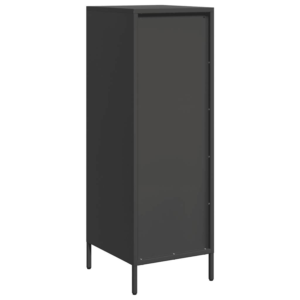 vidaXL Szafka, czarna, 39x35x103,5 cm, stal