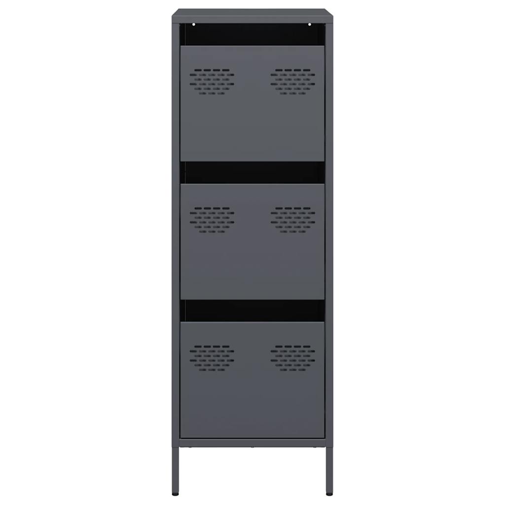 vidaXL Szafka, antracytowa, 39x35x103,5 cm, stal