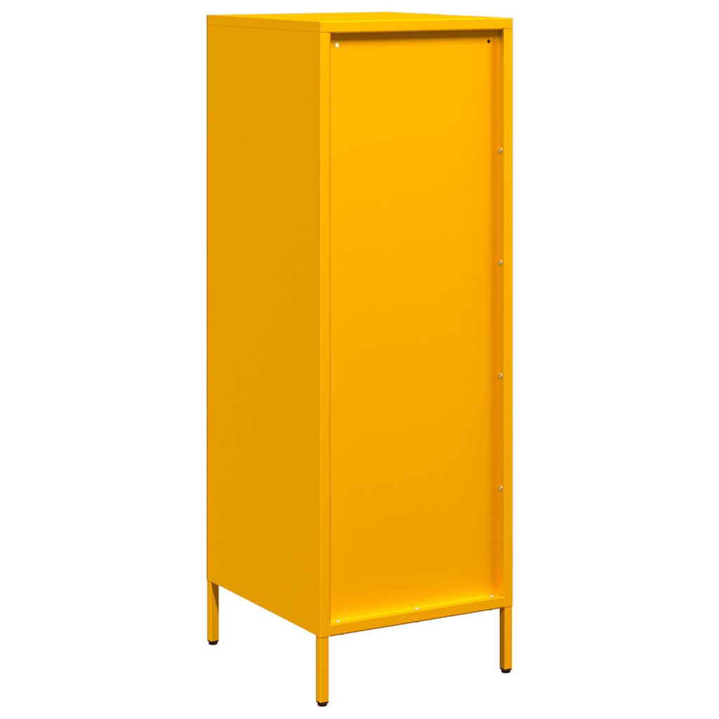 vidaXL Szafka, musztardowa, 39x35x103,5 cm, stal