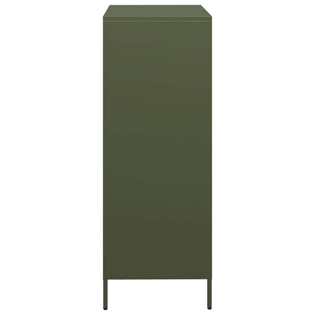 vidaXL Szafka, oliwkowa, 39x35x103,5 cm, stal