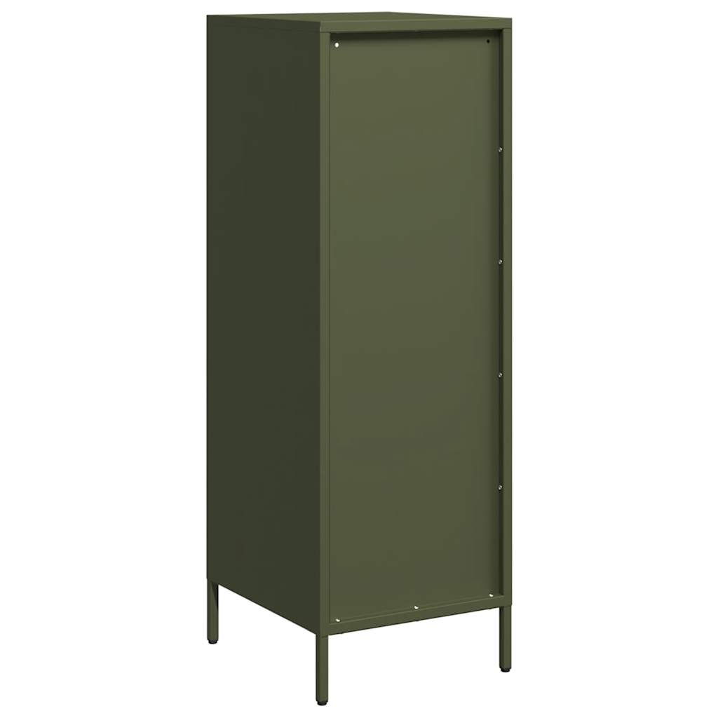 vidaXL Szafka, oliwkowa, 39x35x103,5 cm, stal