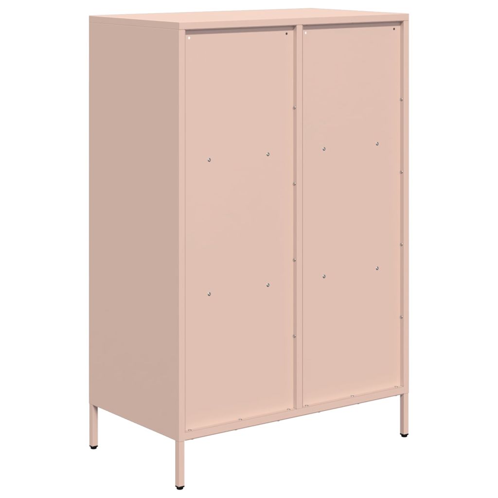 vidaXL Szafka, różowa, 68x39x103,5 cm, stal