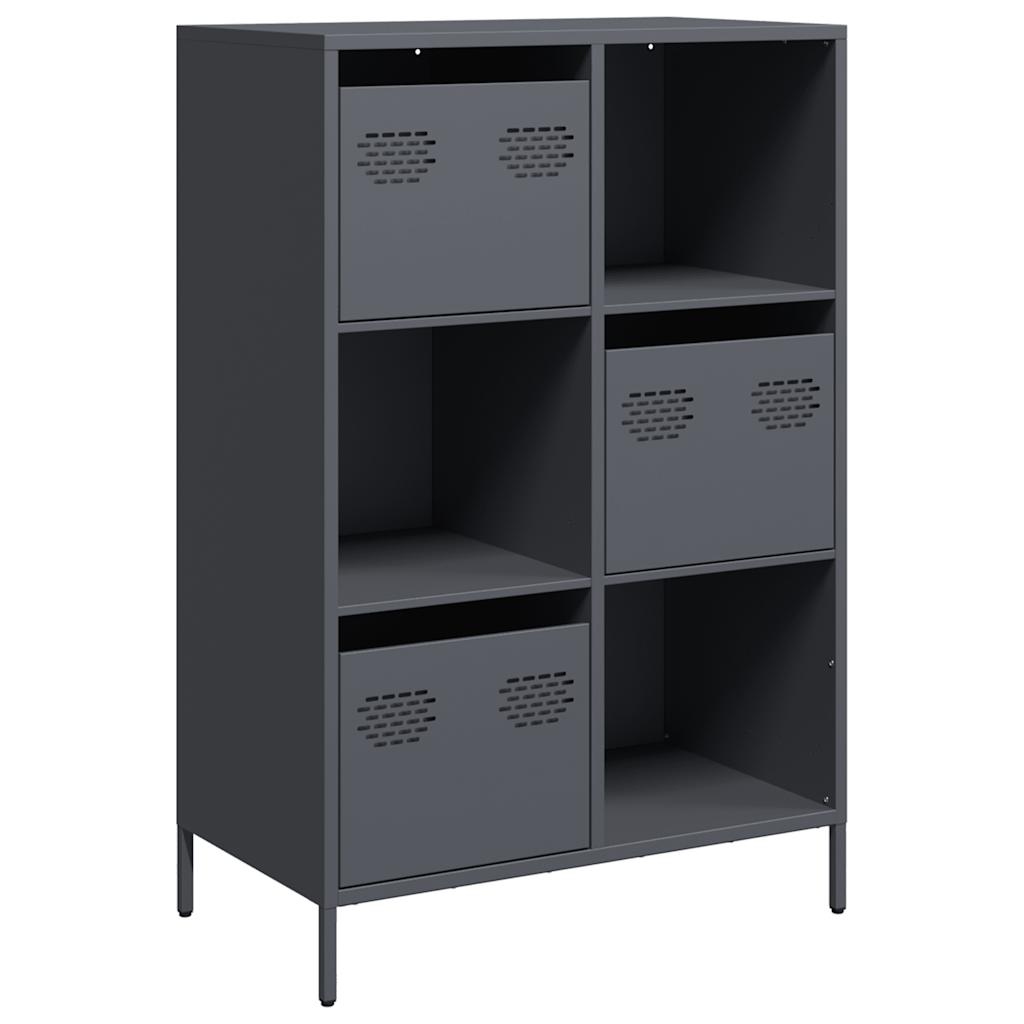 vidaXL Szafka, antracytowa, 68x39x103,5 cm, stal