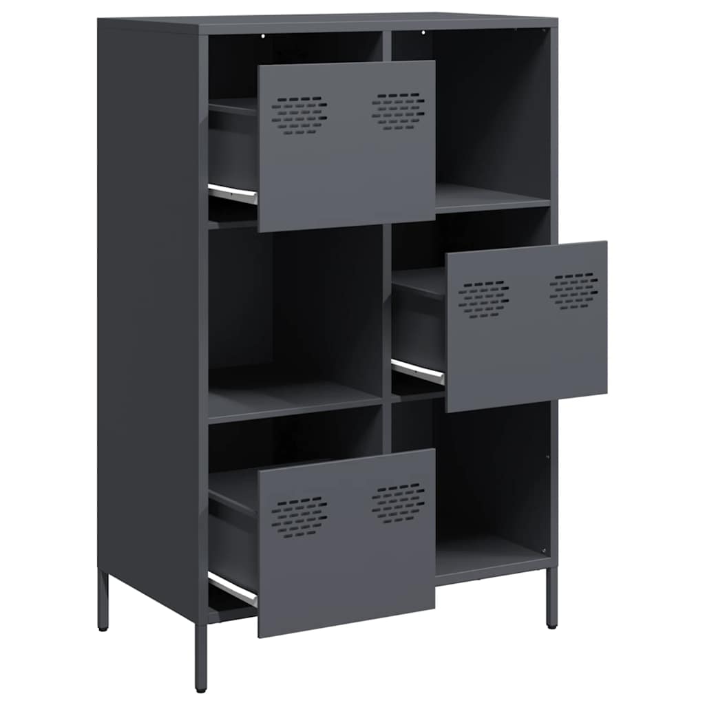 vidaXL Szafka, antracytowa, 68x39x103,5 cm, stal
