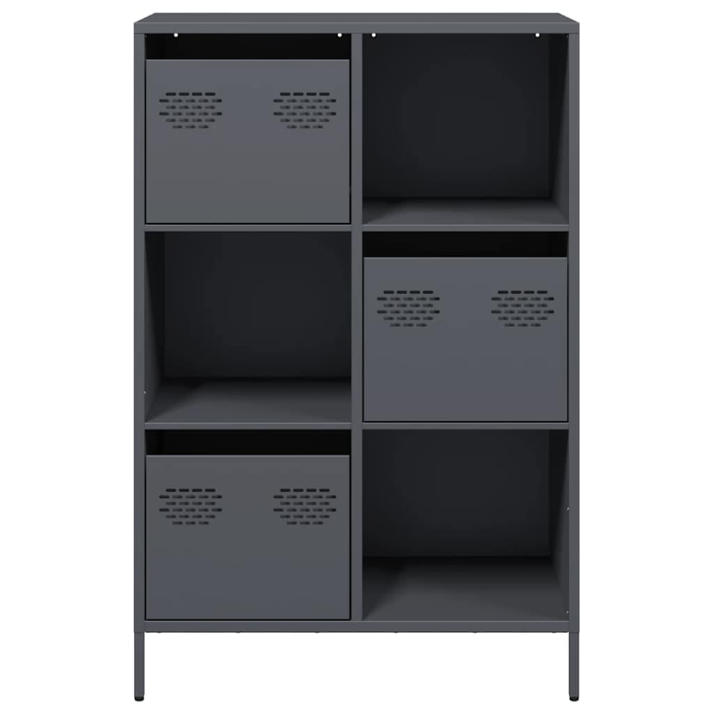 vidaXL Szafka, antracytowa, 68x39x103,5 cm, stal