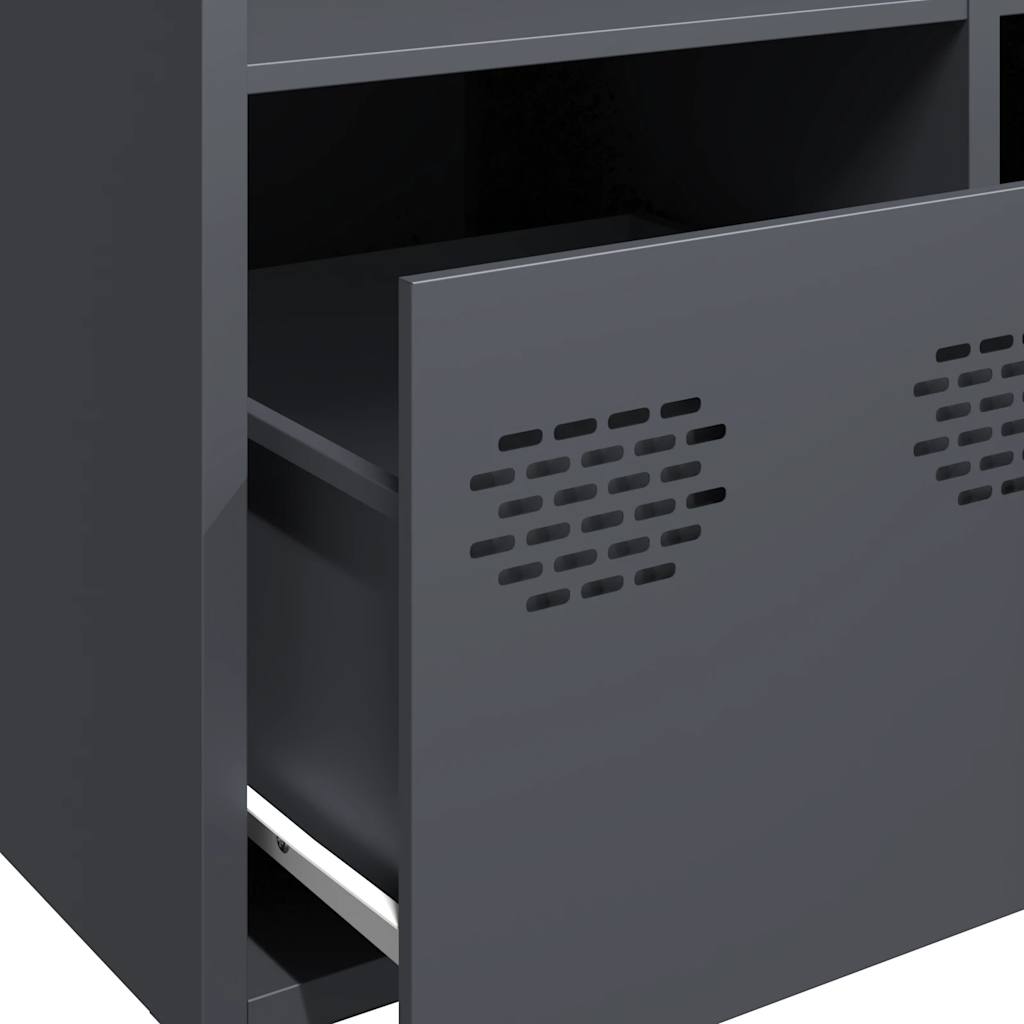 vidaXL Szafka, antracytowa, 68x39x103,5 cm, stal