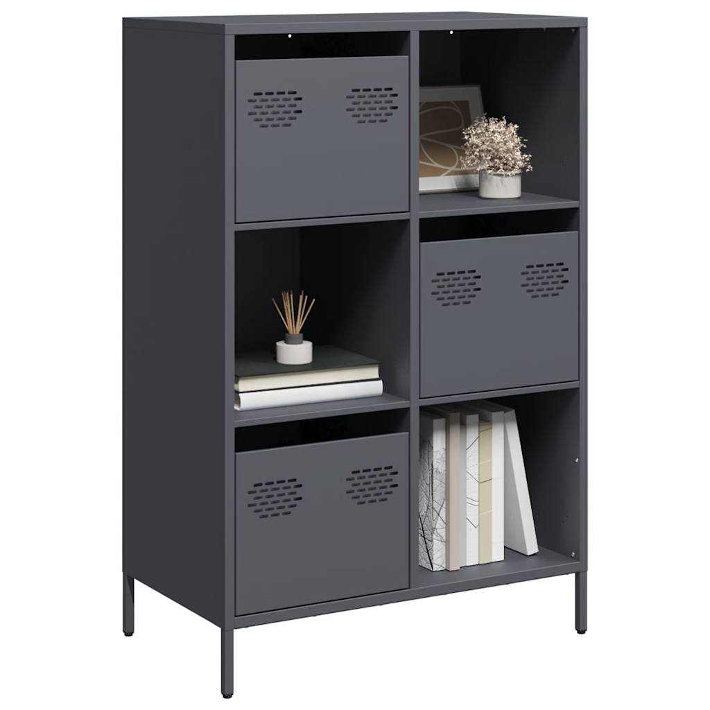 vidaXL Szafka, antracytowa, 68x39x103,5 cm, stal