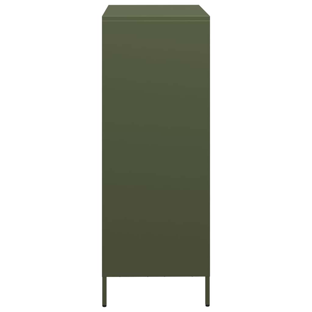 vidaXL Szafka, oliwkowa, 68x39x103,5 cm, stal