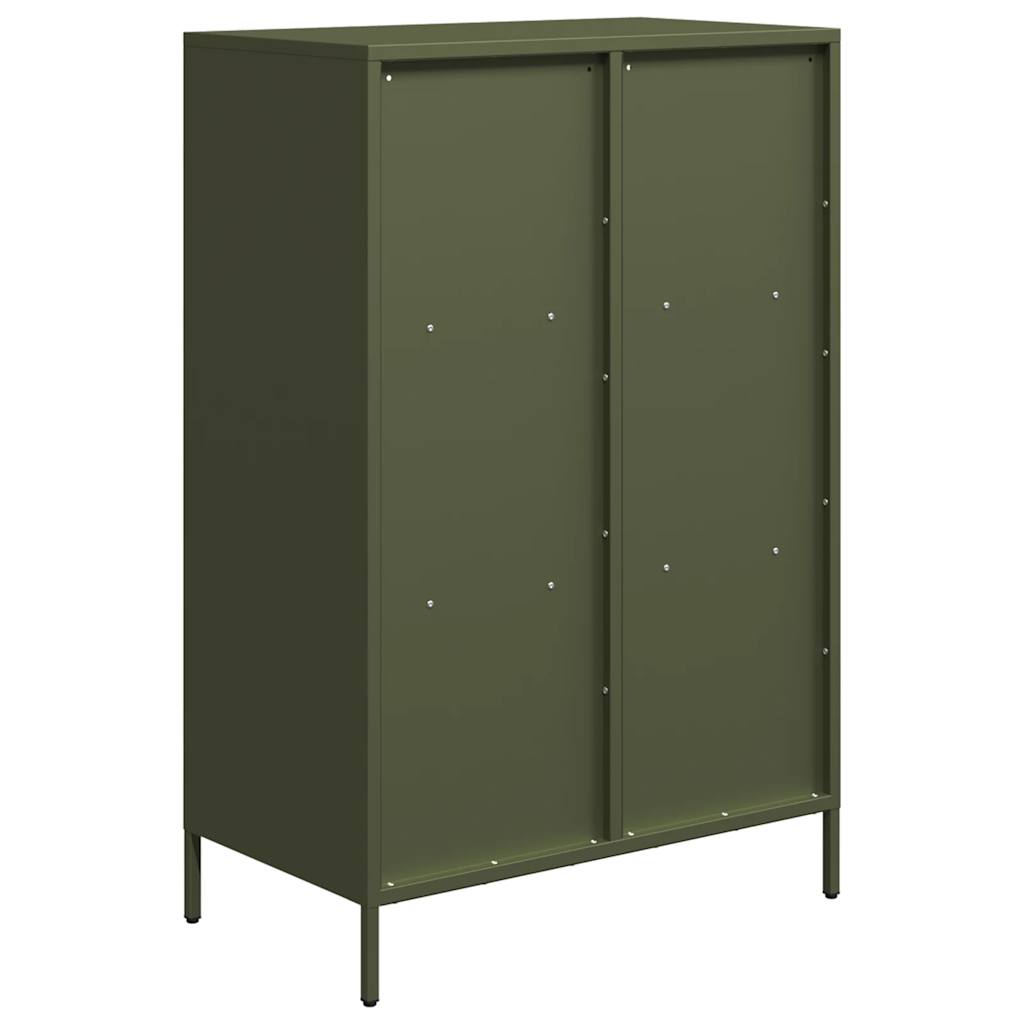 vidaXL Szafka, oliwkowa, 68x39x103,5 cm, stal